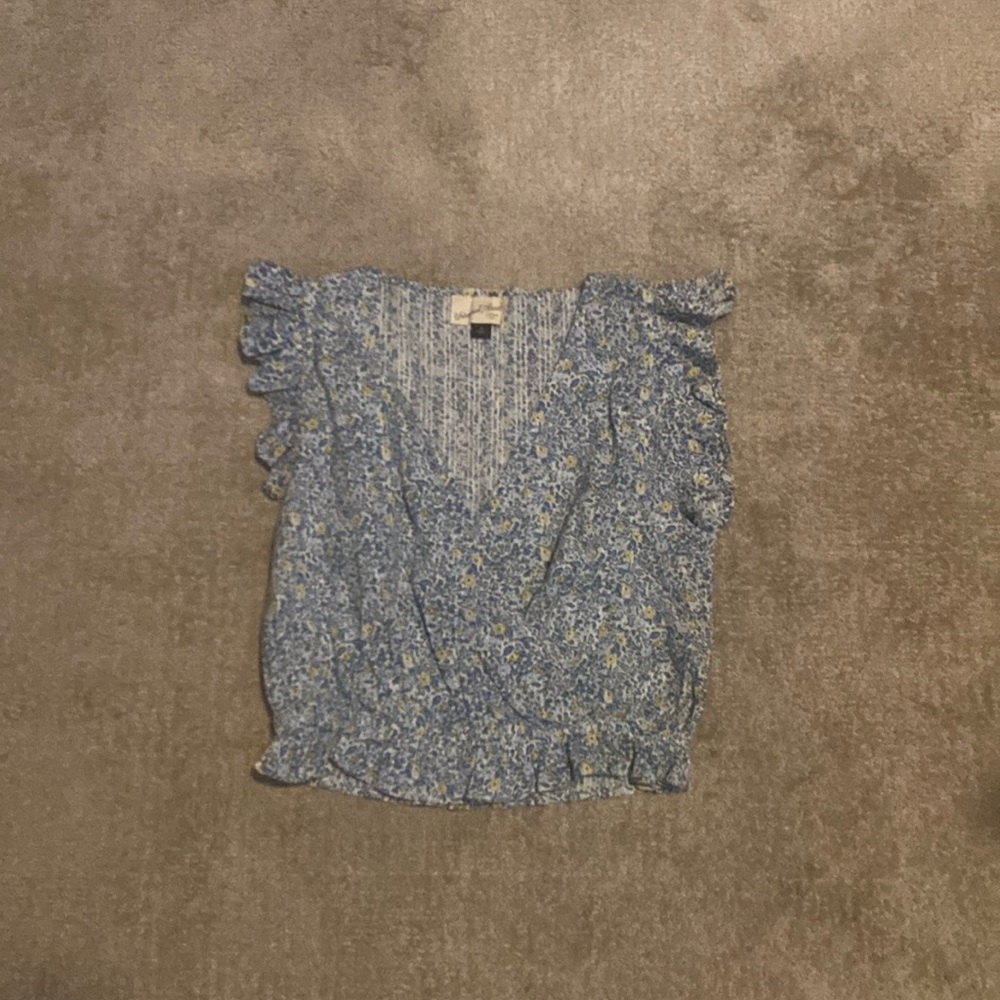 Ruffled Floral Blouse